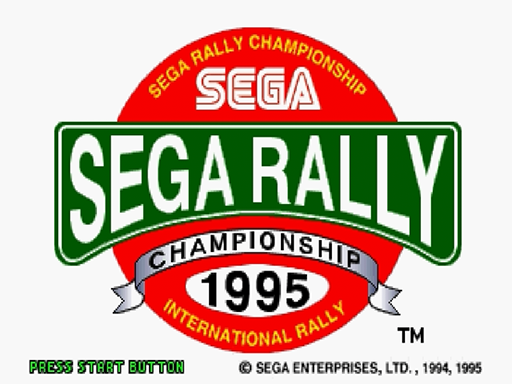 Sega Rally Championship title screen for Sega Saturn